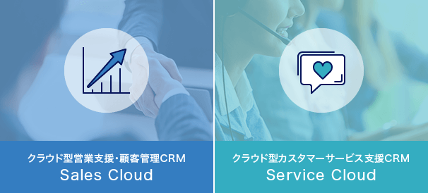 クラウド型営業支援・顧客管理CRM「Sales Cloud」 クラウド型カスタマーサービス支援CRM「Service Cloud」