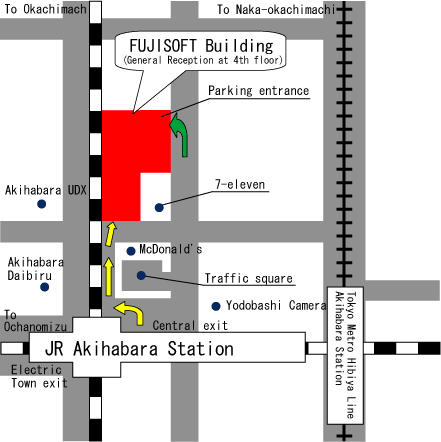 FUJISOFT Akihabara office map