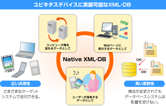 ユビキタスデバイスに実装可能なXML‐DB